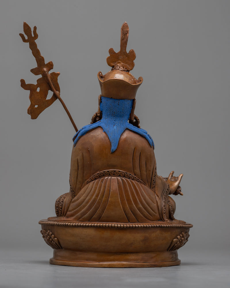 Padma Sambhava Statue | Tibetan Sage in Oxidized Copper