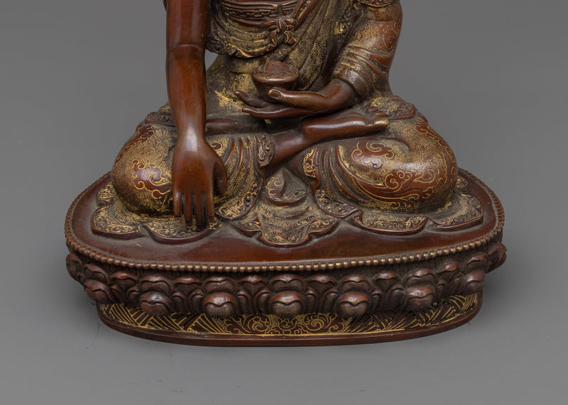 Beautiful Shakyamuni Buddha Sculpture | Nepalese Oxidized Statue