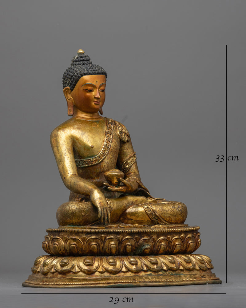 Shakyamuni Buddha Antique Figurine | Timeless Elegance and Spiritual Serenity