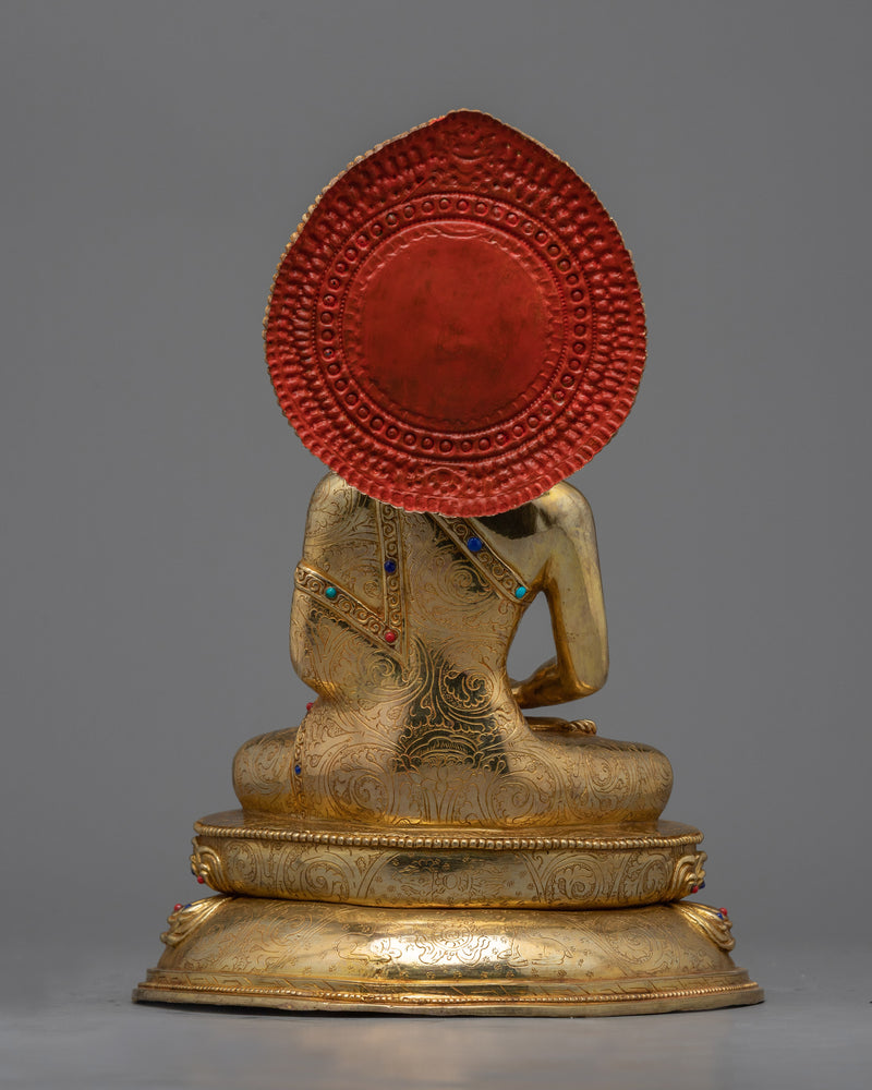 Pure Land Buddha Amida Statue | Radiant 24K Gold Gilded Elegance