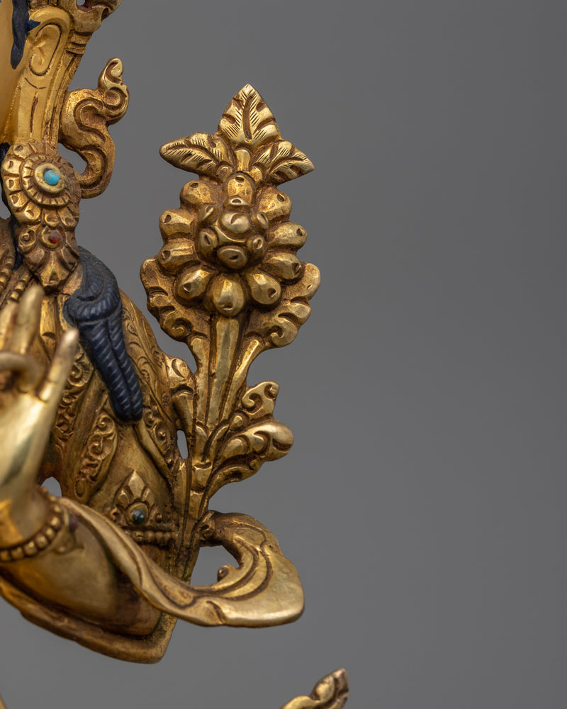 Arya Green Tara Statue | 24K Gold Gilded Embodiment of Compassion