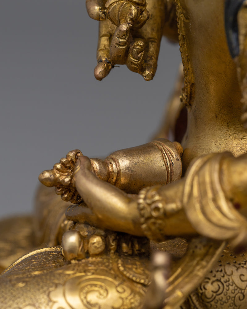 Vajrasattva Primordial Buddha Statue | 24K Gold Gilded Symbol of Purity