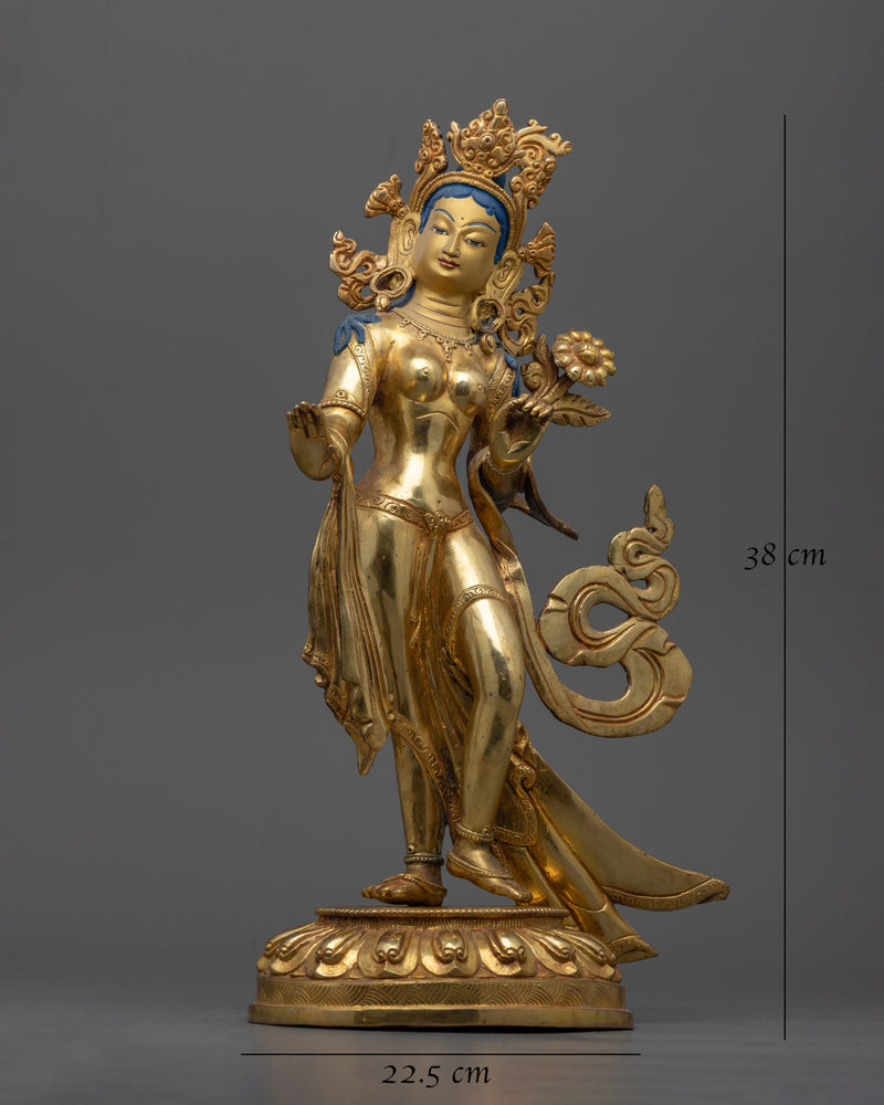 Green Tara Standing Figurine | Embrace Compassion and Protectiveness