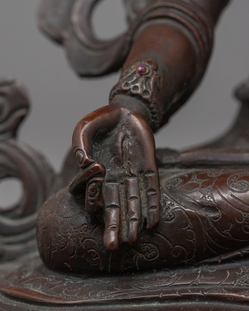 Amitayus Oxidized Figurine | Embrace Eternal Health and Longevity