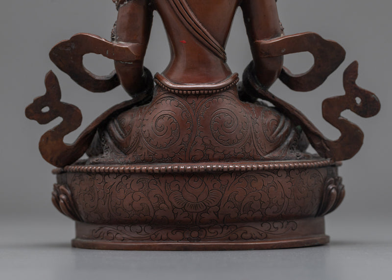 Amitayus Oxidized Figurine | Embrace Eternal Health and Longevity