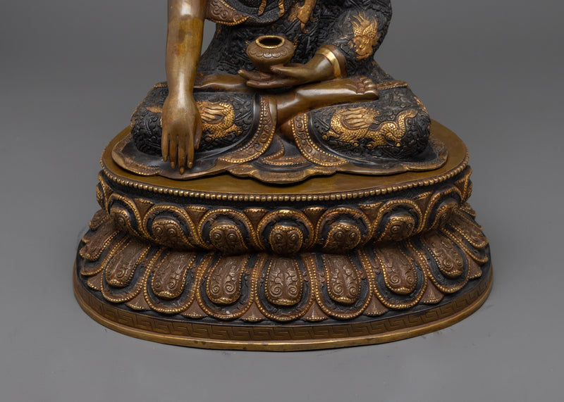 Oxidized Shakyamuni Buddha Figurine | Embrace Ancient Wisdom and Serenity