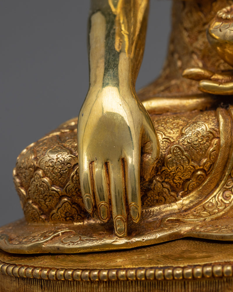 Shakyamuni Buddha Gold Gilded Figurine | Embrace the Radiance of Spiritual Enlightenment