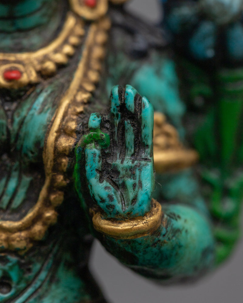 Green Tara Stone Figure | Experience Divine Tranquility and Compassion