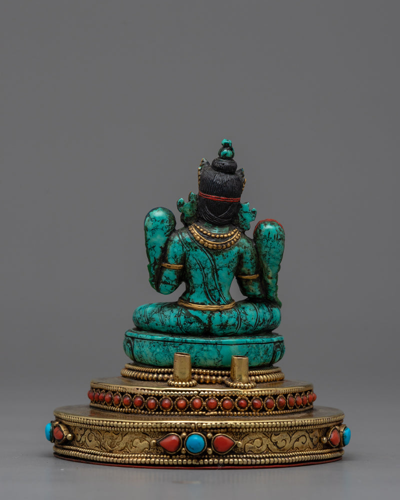 Green Tara Stone Figure | Experience Divine Tranquility and Compassion