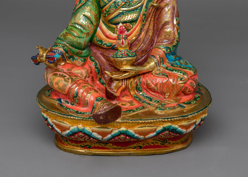 Colorful Guru Rinpoche Statue | Embrace Divine Wisdom and Compassion