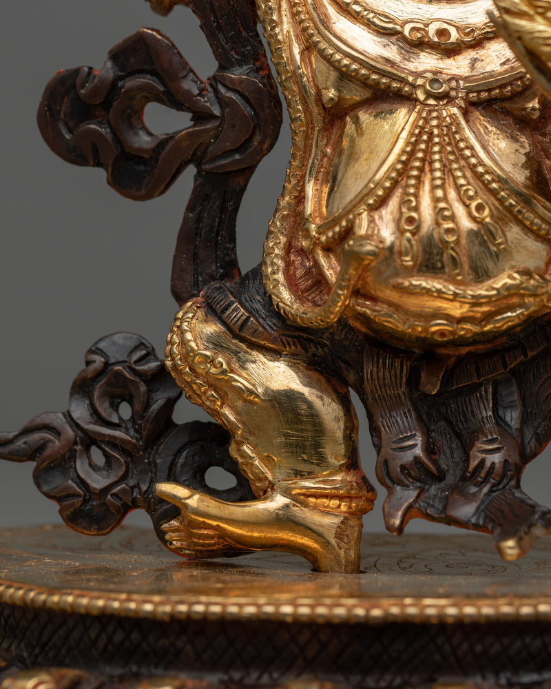 Gold Gilded Vajrapani Statue | Symbol of Spiritual Protection