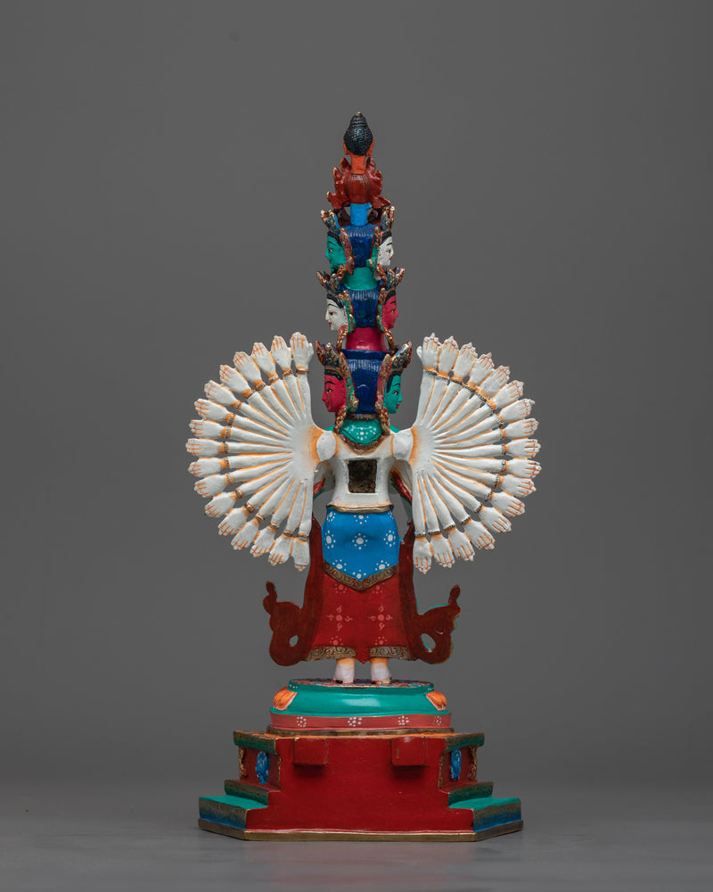 1000-Armed Chenrezig Colorful Statue | Embodiment of Universal Compassion