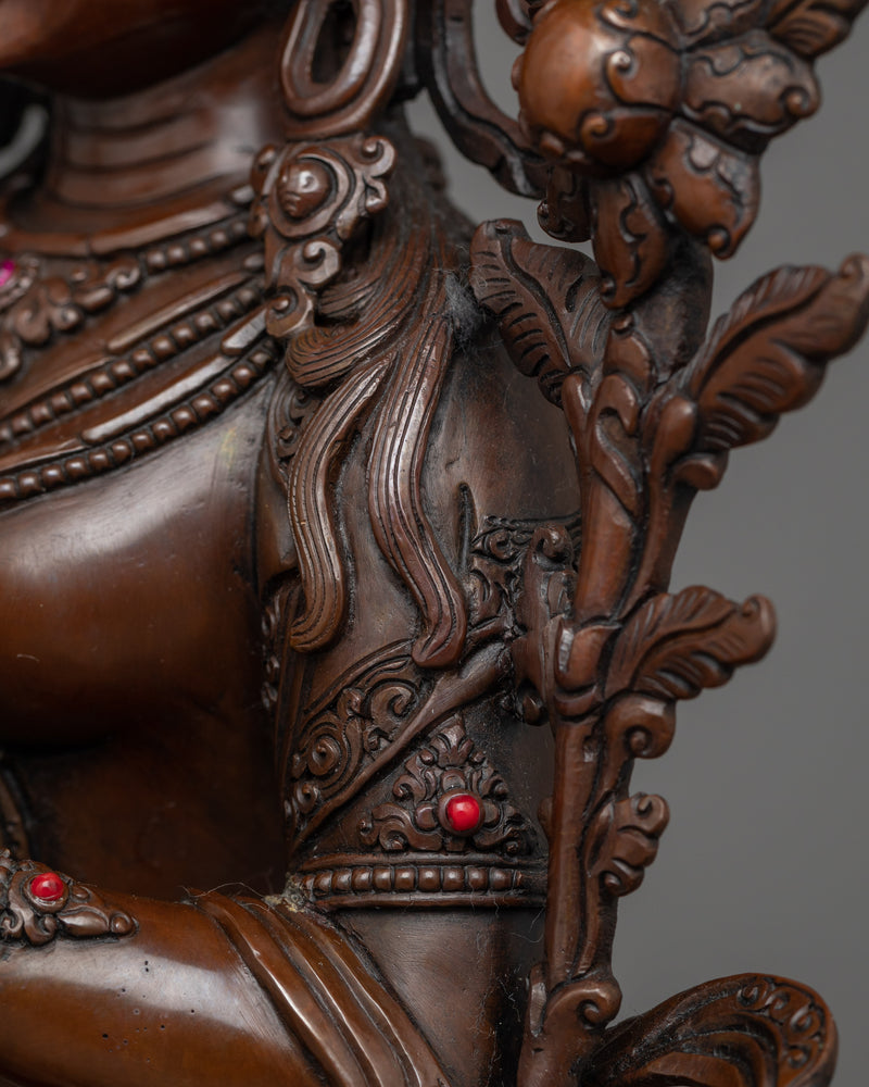 Oxidized White Tara Figure | Handcrafted Emblem of Compassion