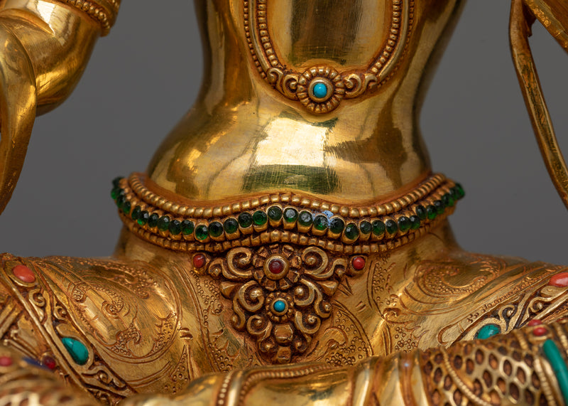 Radiant Mother Green Tara (Arya Tara) Sculpture | Handcrafted in Nepal