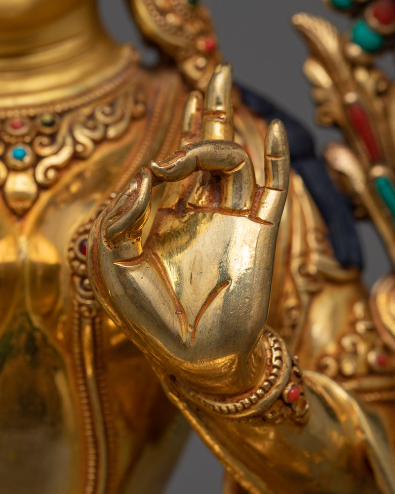 Radiant Mother Green Tara (Arya Tara) Sculpture | Handcrafted in Nepal