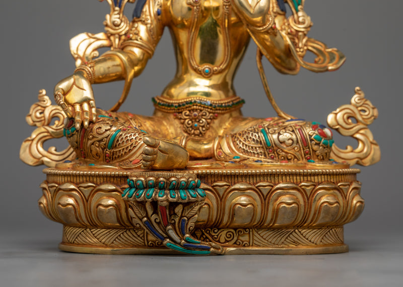 Radiant Mother Green Tara (Arya Tara) Sculpture | Handcrafted in Nepal