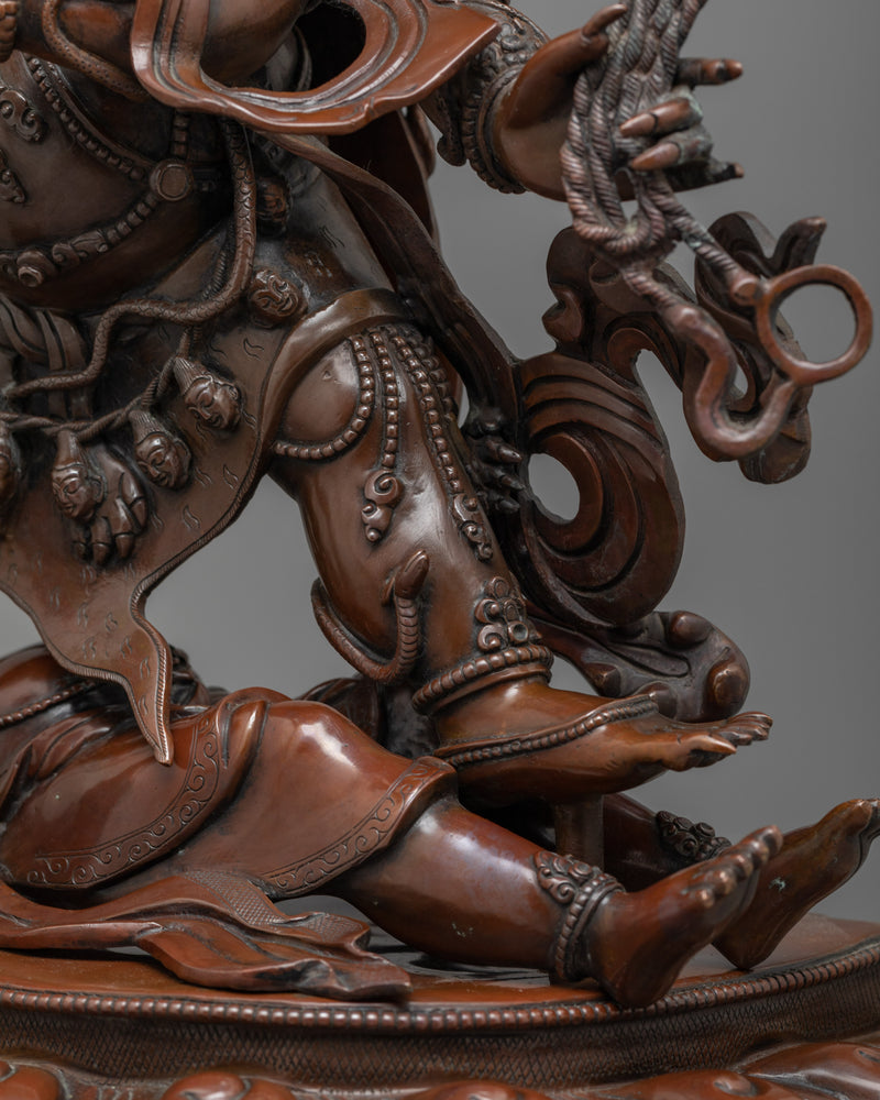 Large Six Armed Mahakala Copper Statue | Buddhist Dharmapala, Protector of the Dharma