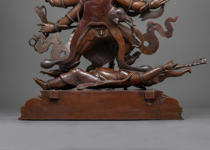 Large Six Armed Mahakala Copper Statue | Buddhist Dharmapala, Protector of the Dharma