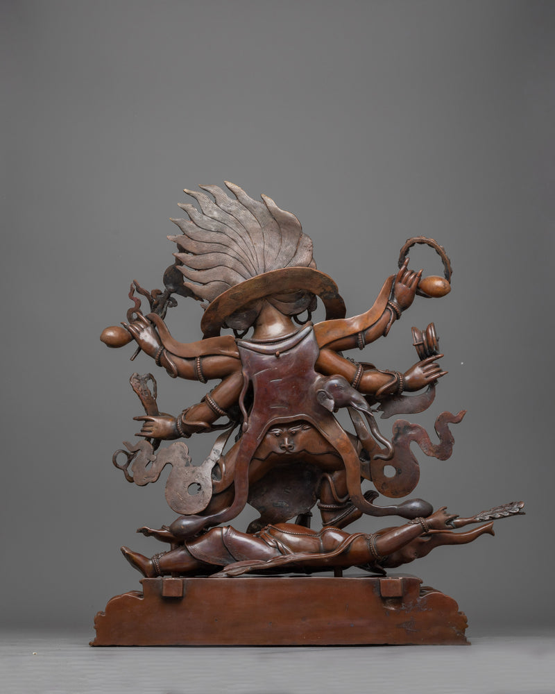 Large Six Armed Mahakala Copper Statue | Buddhist Dharmapala, Protector of the Dharma