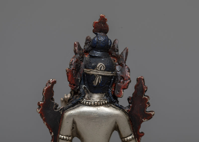 Machine-Made White Tara Statue | Silver Electroplated Copper Sculpture