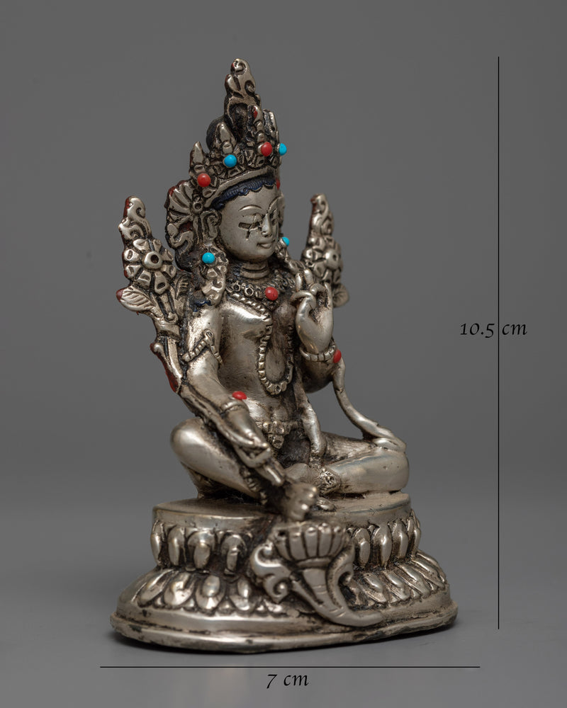 machine-made green-tara sculpture