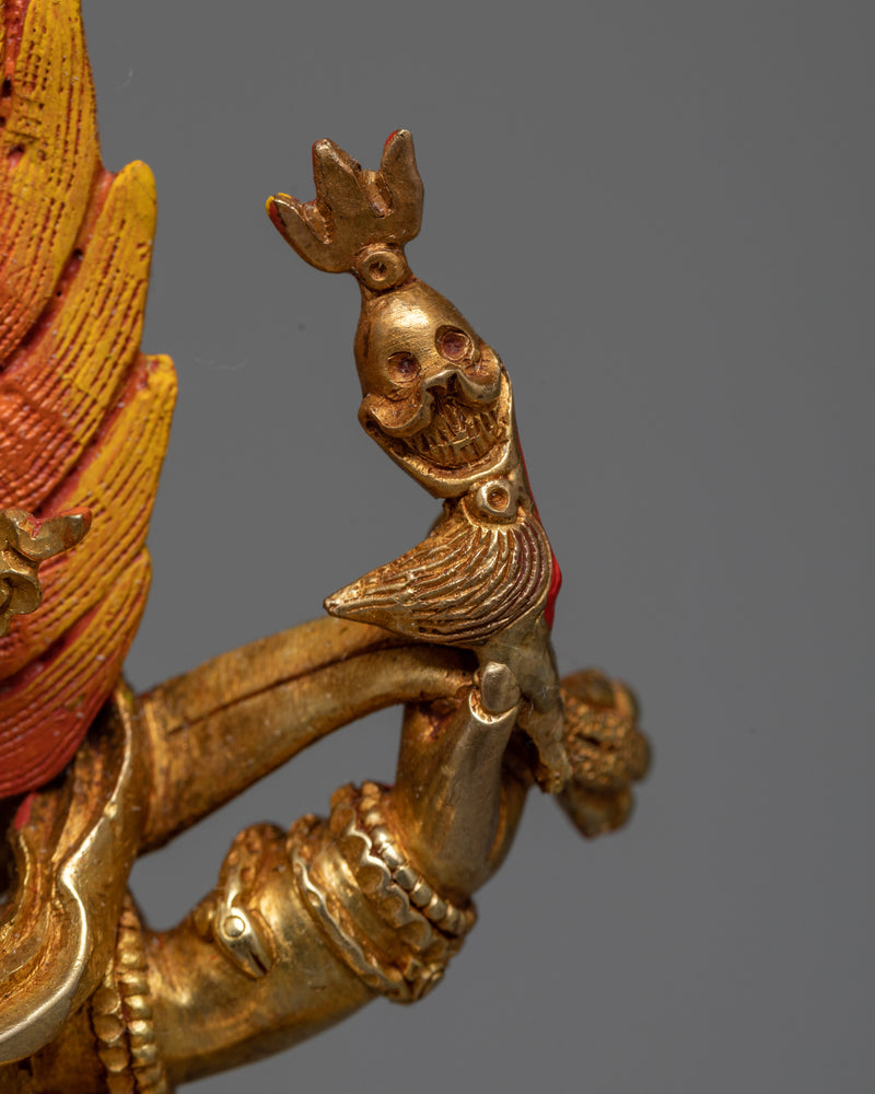 Gold-Gilded Six-Armed Mahakala Statue | Guardian of Spiritual Evolution