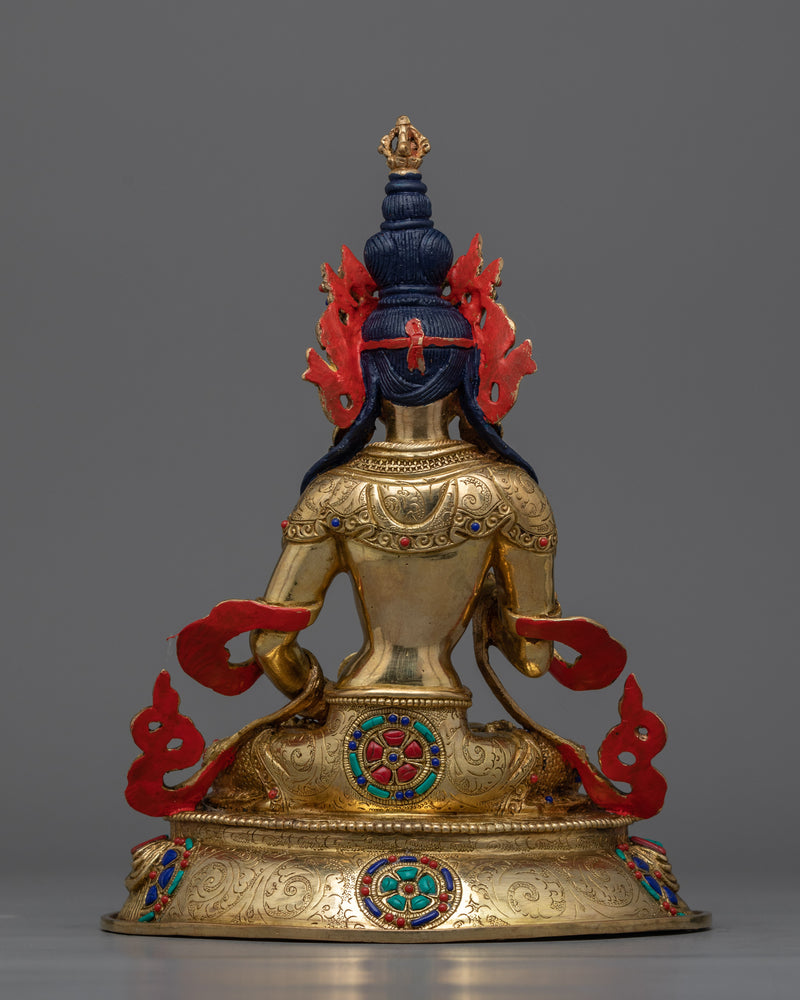 25cm Vajrasattva Gold-Gilded Statue | Embodiment of Purification