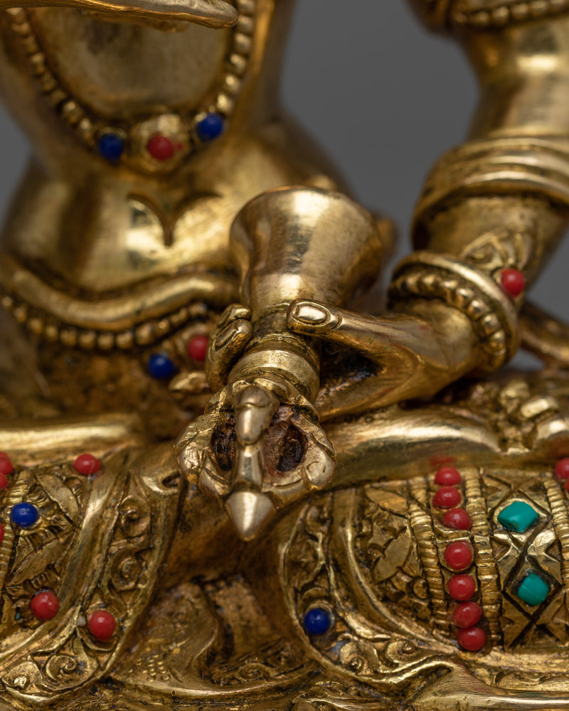 25cm Vajrasattva Gold-Gilded Statue | Embodiment of Purification