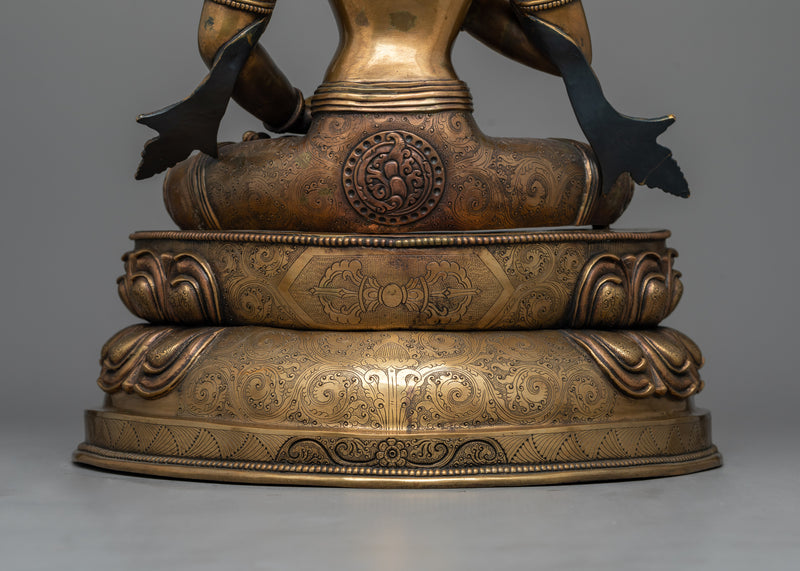 Radiant Antique Vajrasattva Statue | A Beacon of Spiritual Clarity