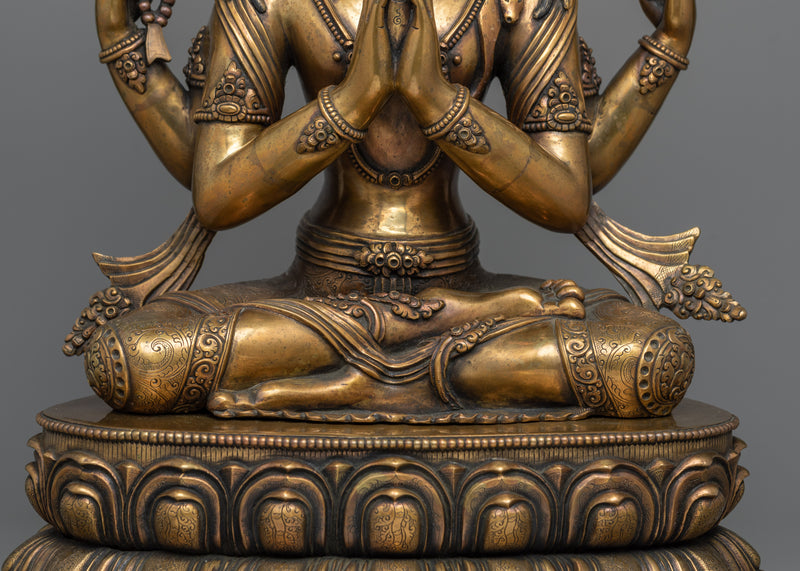 Masterpiece Antique Chenrezig Statue | Ultimate Embodiment of Compassion