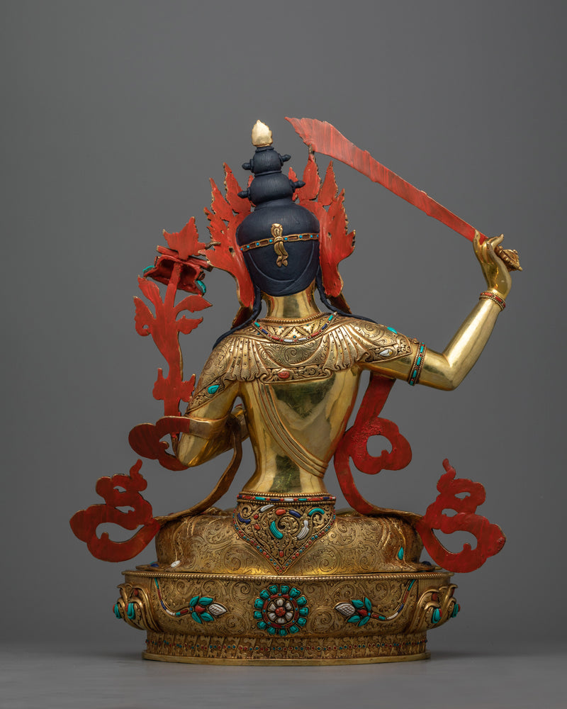 Radiant Insight Wisdom Deity Manjushri Statue | Illuminate Your Path to Enlightenment