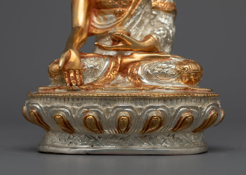 Ratna Sambhava Silver Plated Statue | Handcrafted Emblem of Generosity