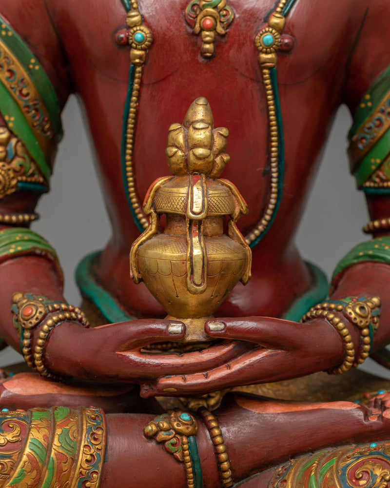 Buddha Amitayus for Shrine | Handmade Nepali Statue of Buddha Immortality