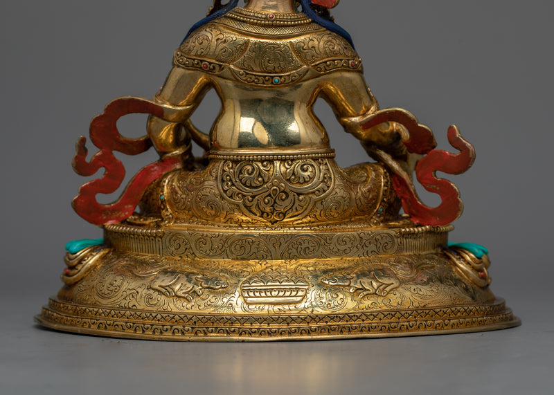 Gold-Gilded Dzambhala Figure | Handcrafted Symbol of Prosperity