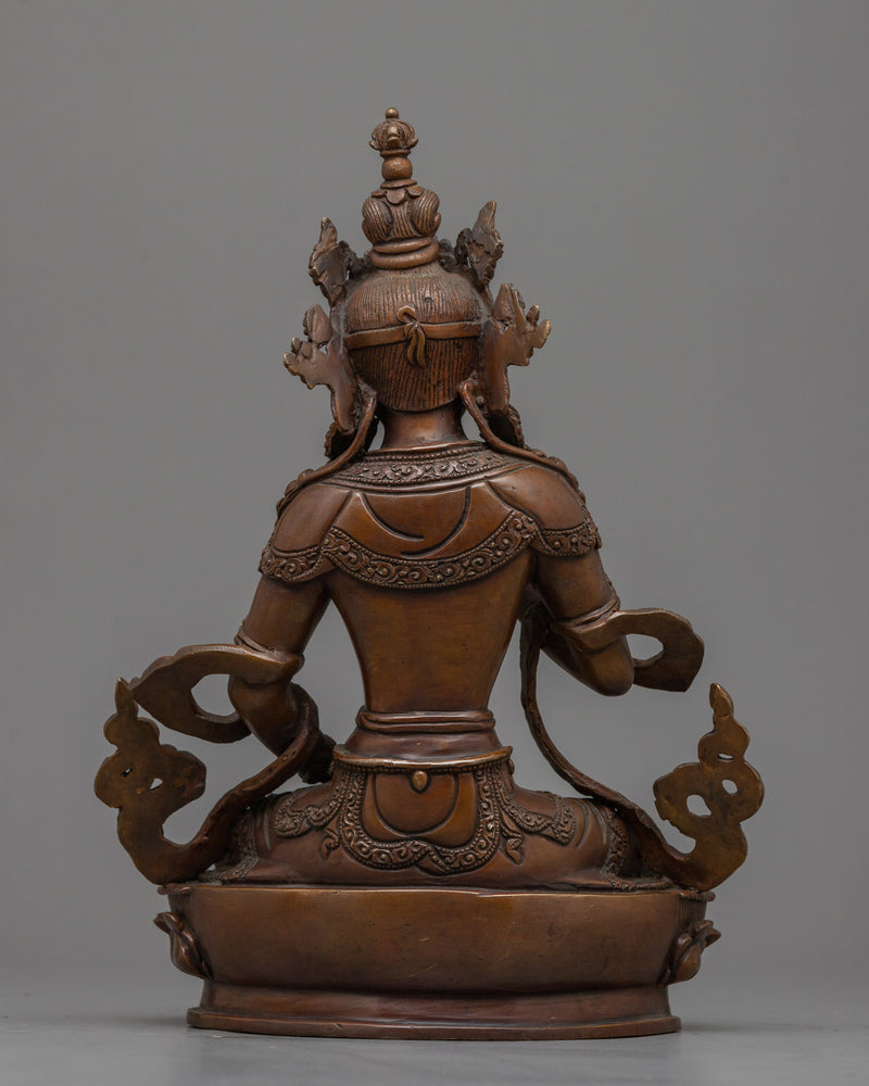 Vajra Sattva Oxidized Statue | Handcrafted Emblem of Purity