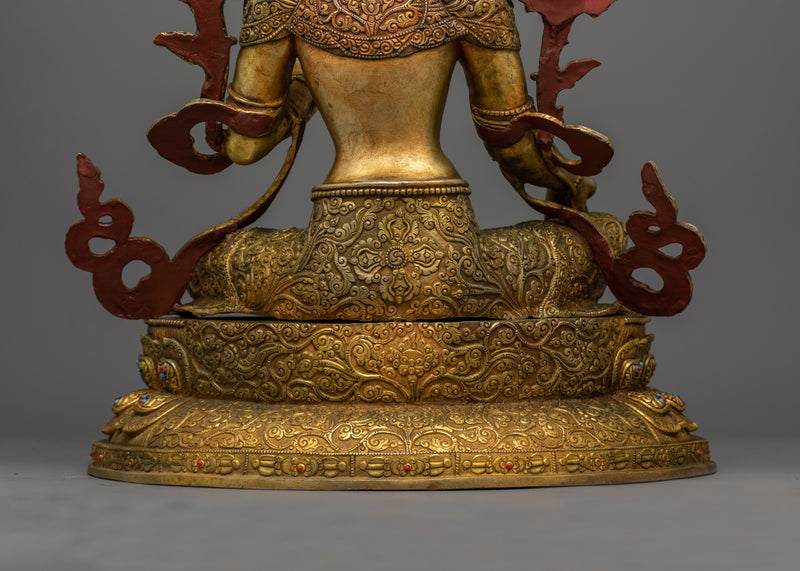 Antique Green Tara Figure | Handcrafted Symbol of Compassion