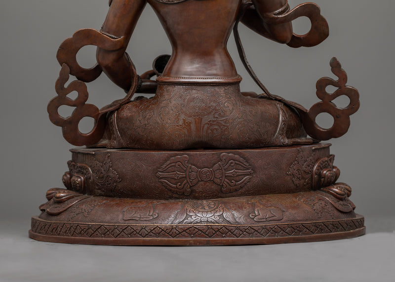 Oxidized Vajrasattva Figure | Handcrafted Symbol of Purity