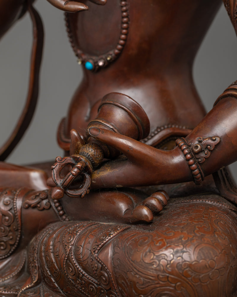 Oxidized Vajrasattva Figure | Handcrafted Symbol of Purity