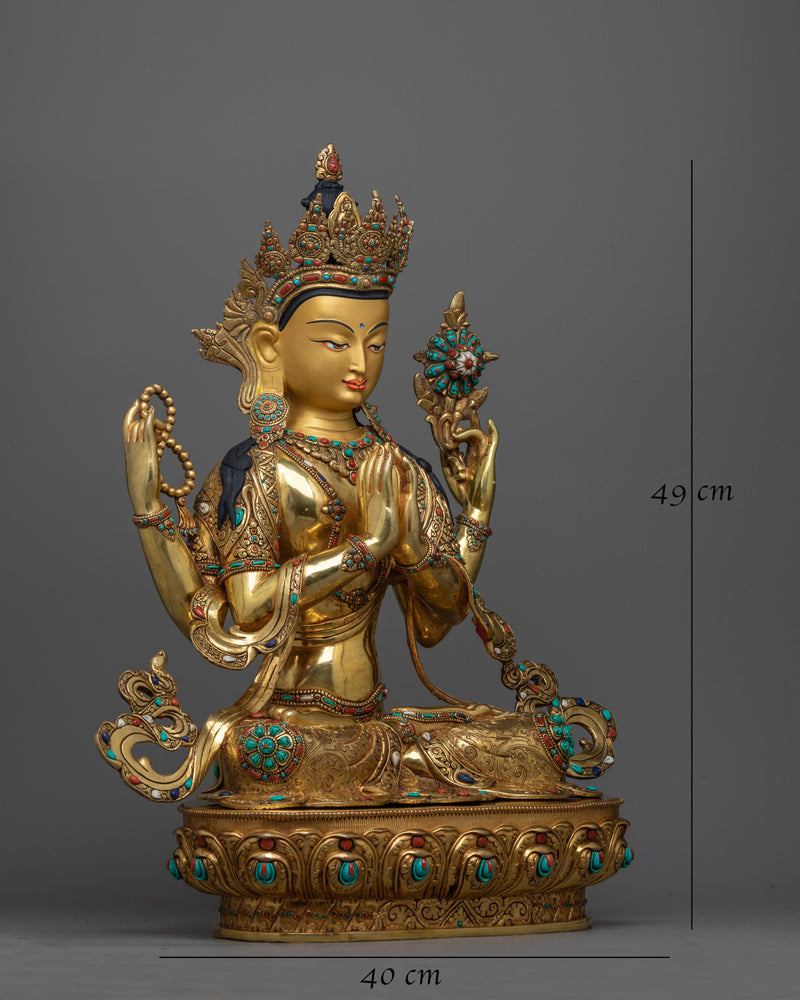 Serene Chenrezig Premium Statue | Exquisite Symbol of Divine Compassion