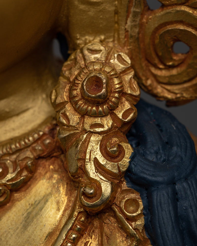 Chenrezig Tibetan Deity Statue | 24K Gold-Gilded Symbol of Compassion