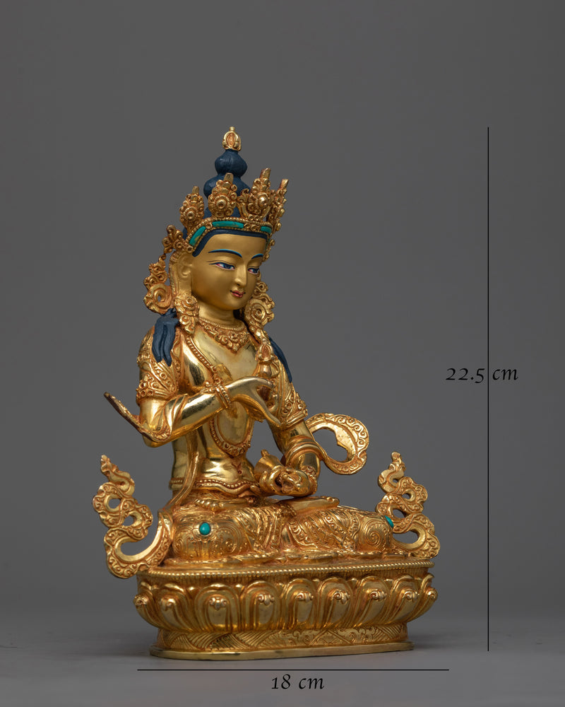 Vajrasattva Gold-Gilded Statue | Symbol of Purification and Renewal