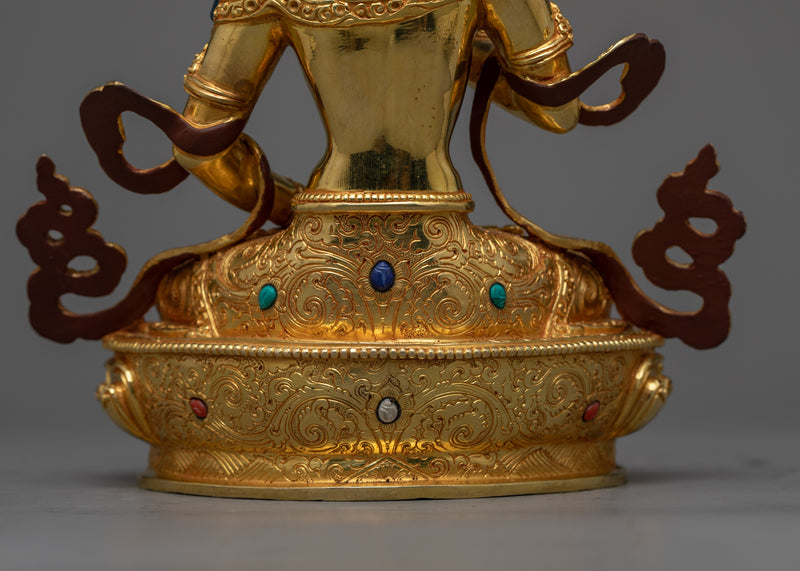 Vajrasattva Gold-Gilded Statue | Symbol of Purification and Renewal