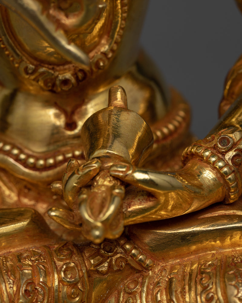 Vajrasattva Gold-Gilded Statue | Symbol of Purification and Renewal