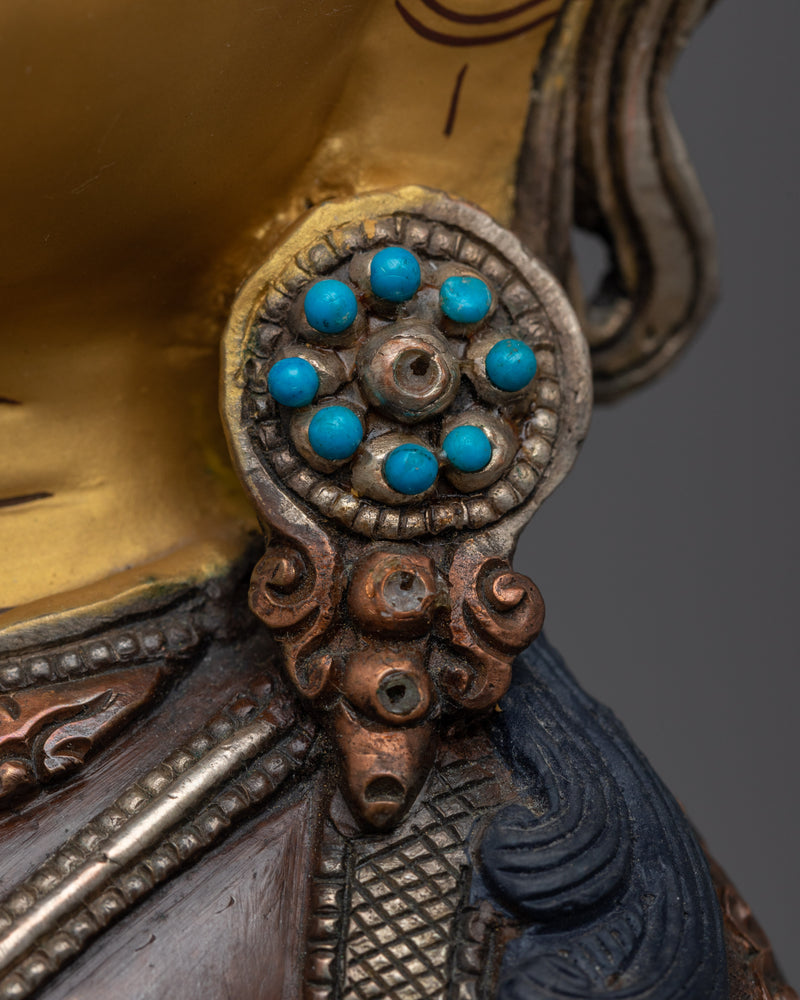 Oxidized Copper Buddhist Statue of Vajrasattva | Embodiment of Purity and Transformation