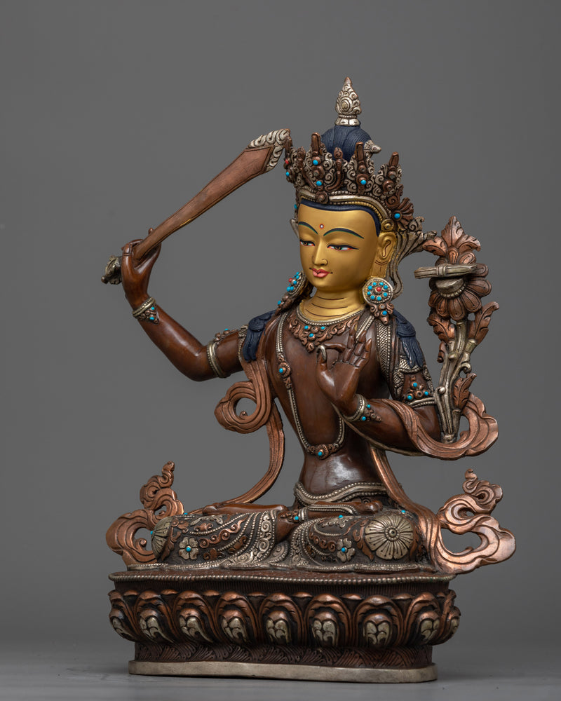 Handcrafted Manjushri Statue