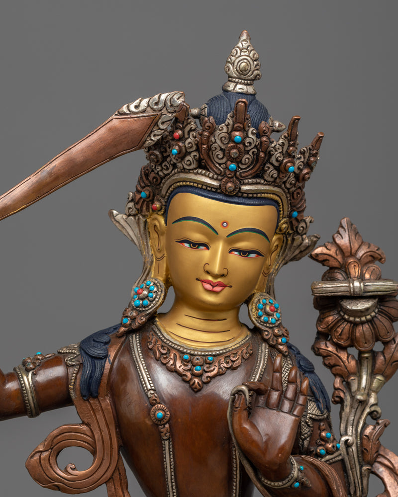 Handcrafted Manjushri Statue