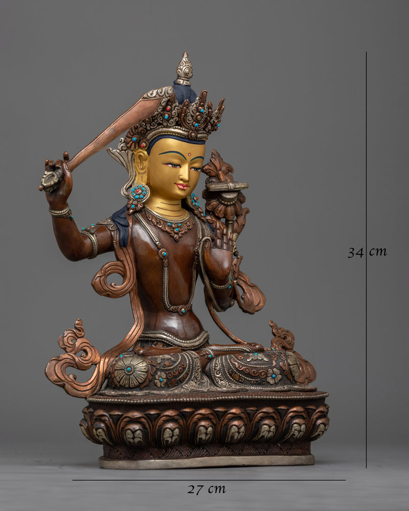 Handcrafted Manjushri Statue