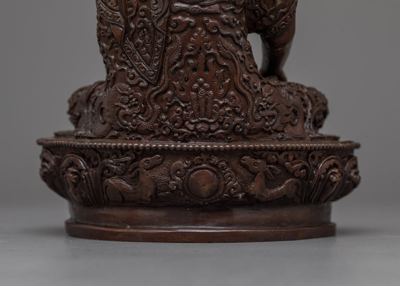 Oxidized Shakyamuni Buddha Statue for Decor | Beautifully Handcarved Enlightenment Buddha