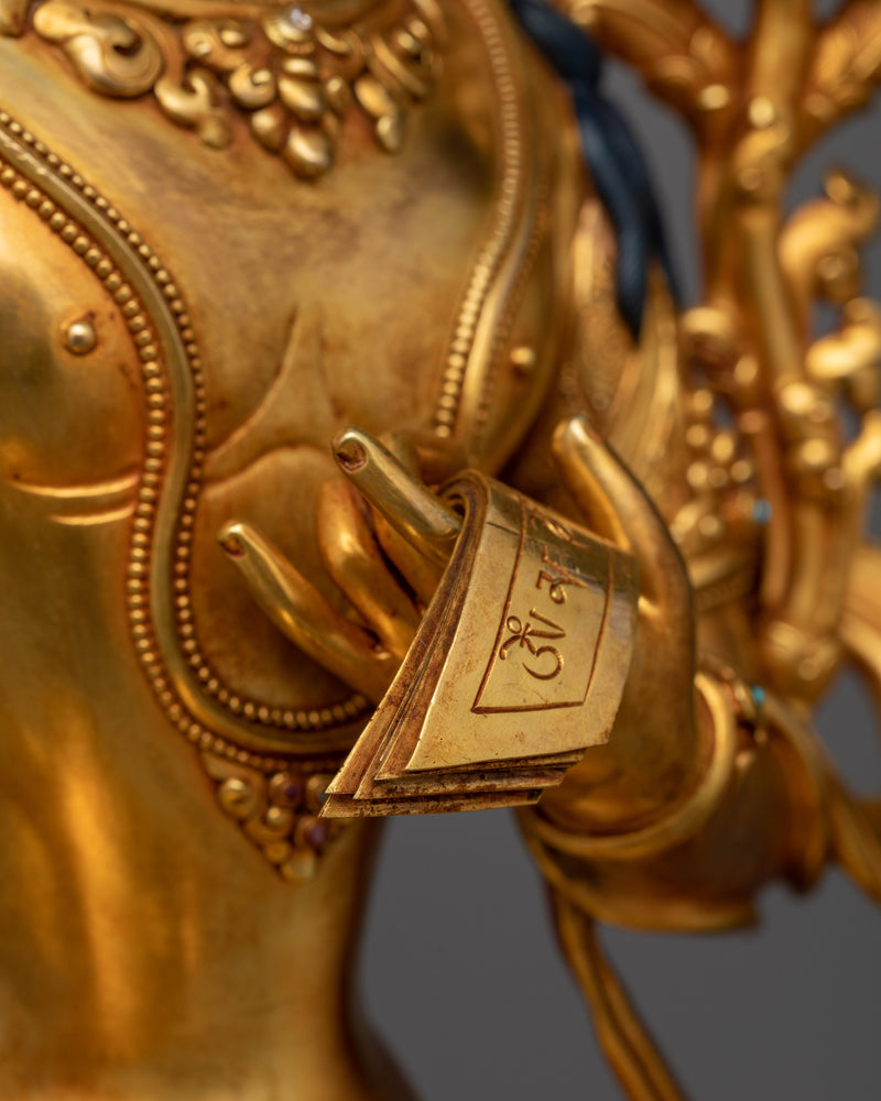 Manjushri: An Insight Wisdom Deity Statue | Sculptural Perfection