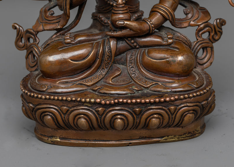 Bodhisattva Oxidized Statue | Embodiment of Compassion and Wisdom